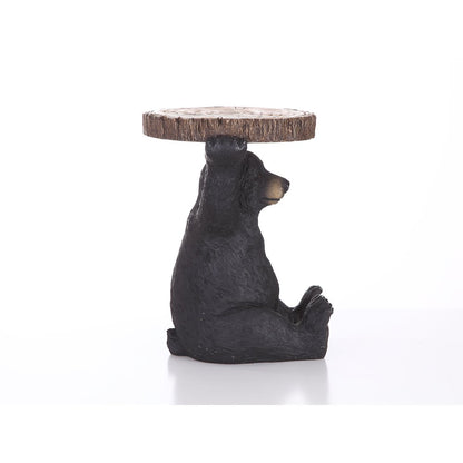 Sittingblack Bear Plant Stand Statue