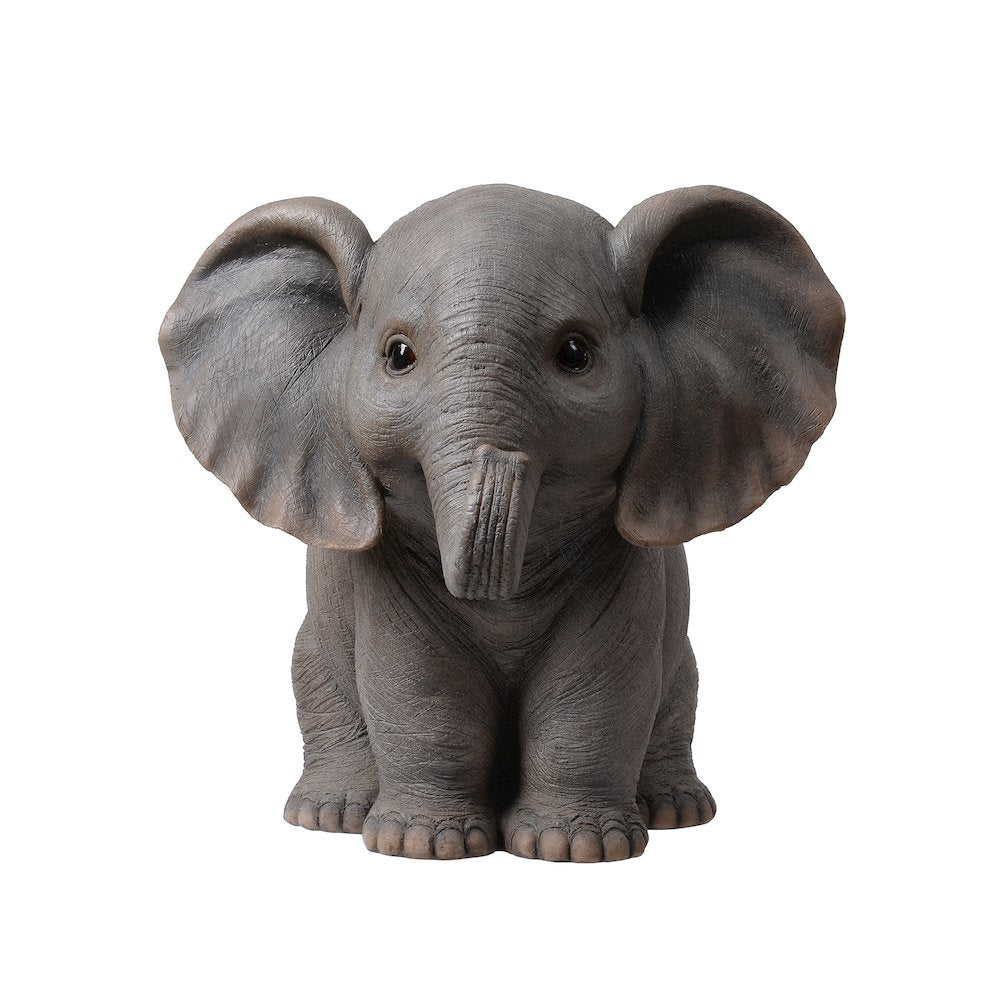 Sitting Baby Elephant W/Trunk Up