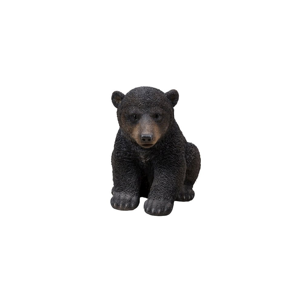 Sitting Black Bear Cub Statue