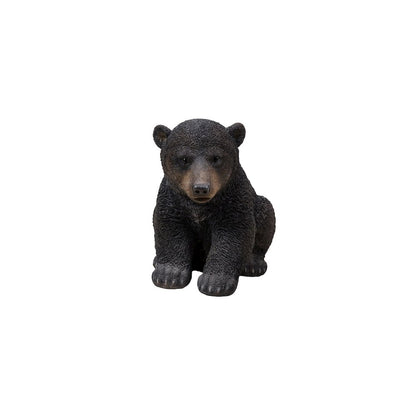 Sitting Black Bear Cub Statue