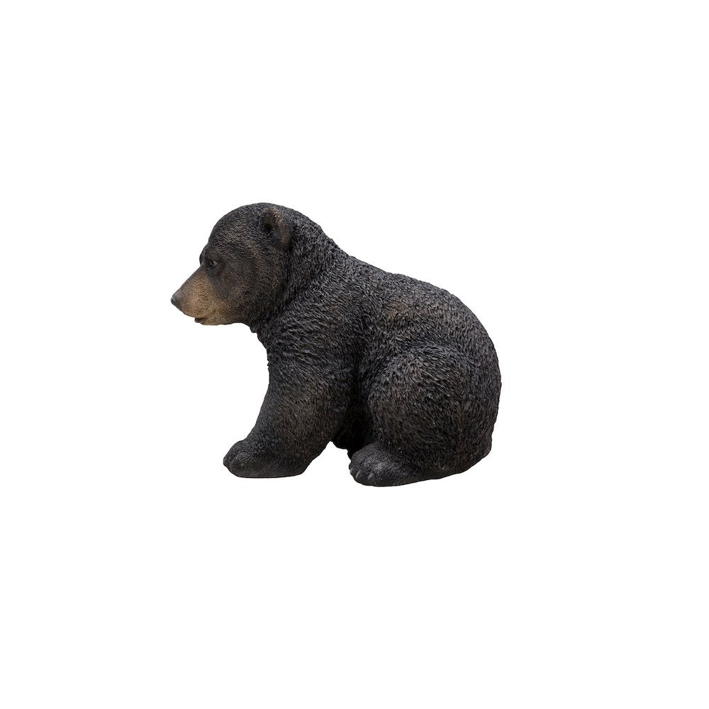 Sitting Black Bear Cub Statue