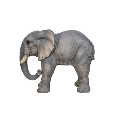 Elephant Standing W/Trunk Down Statue
