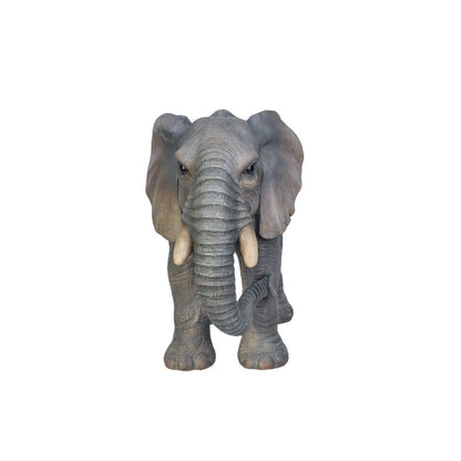 Elephant Standing W/Trunk Down Statue