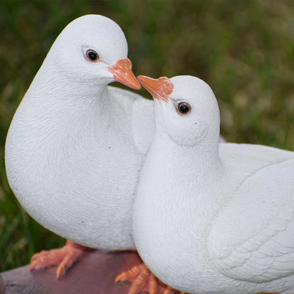 Two Doves On A Log Statue