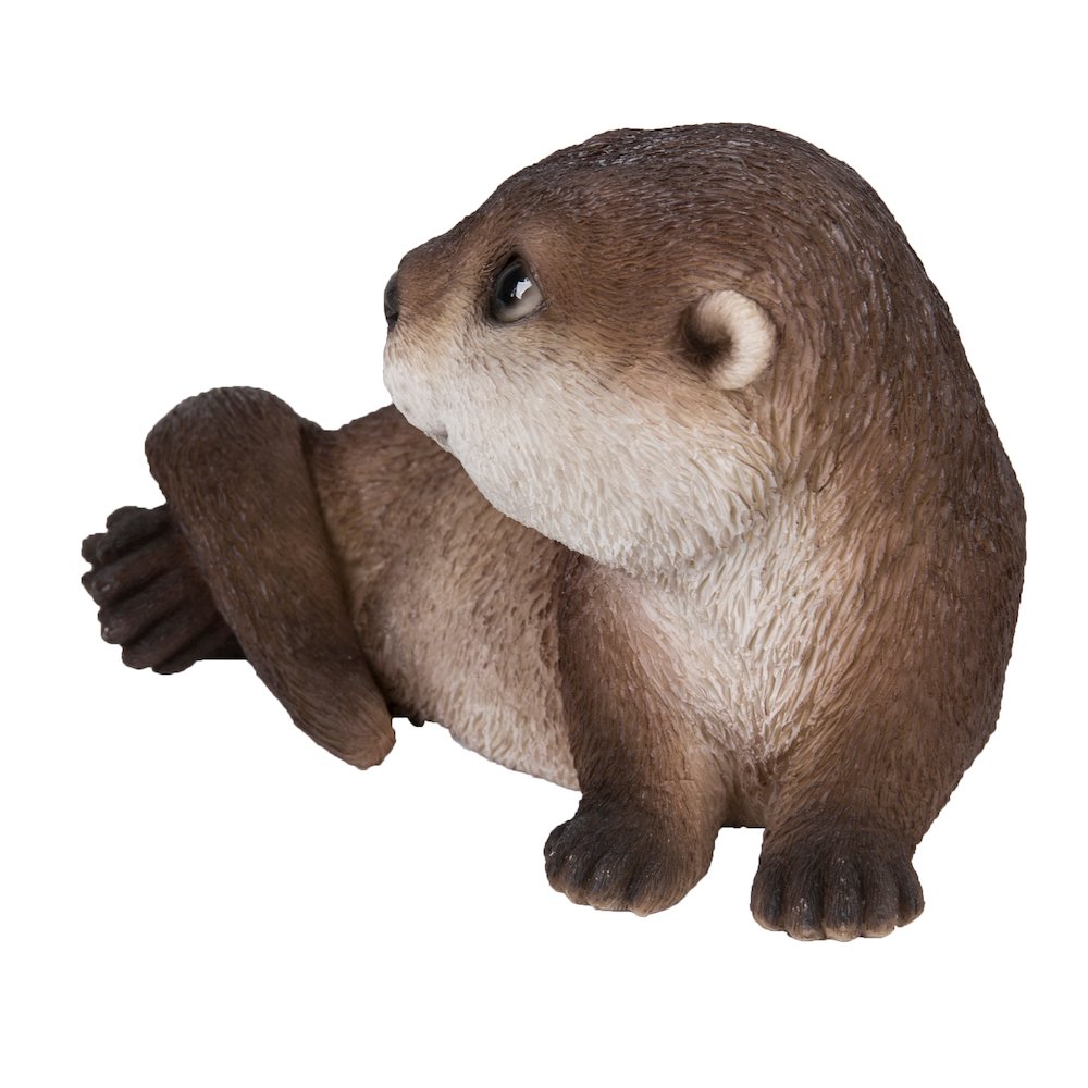 Otter Laying Back Statue