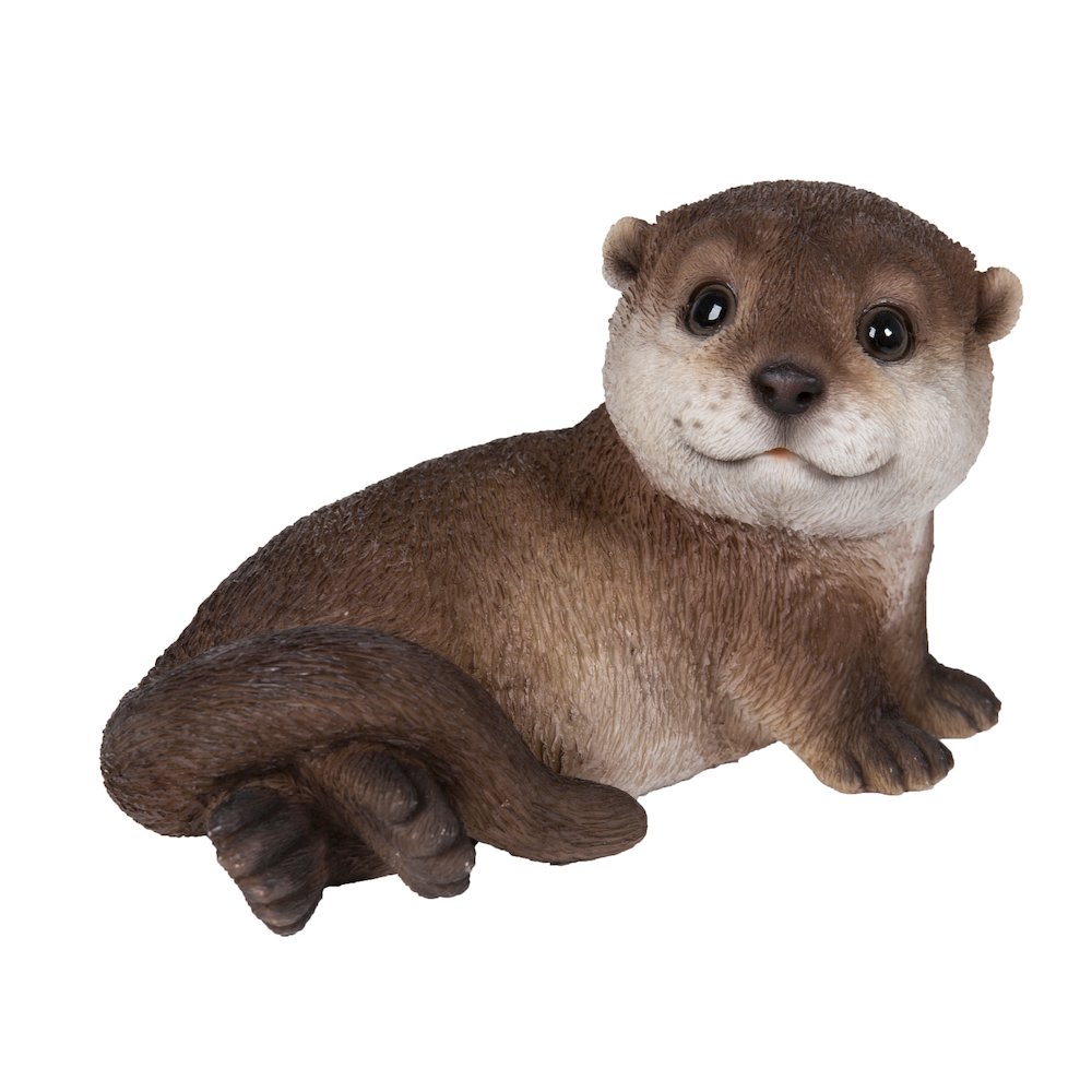 Otter Laying Back Statue
