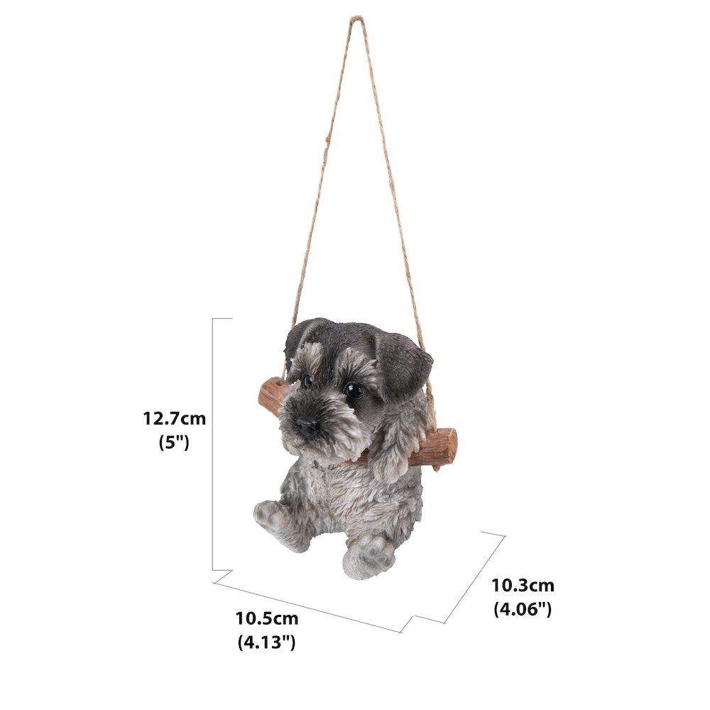 Hanging Schnauzer Puppy Statue
