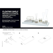 Adele Floating Nightstand White MDF