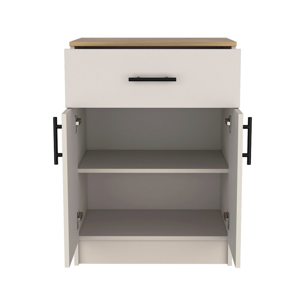 Mayorca Pantry Ivory - Natural Oak MDF