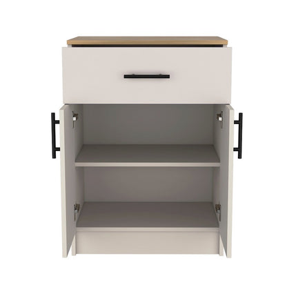 Mayorca Pantry Ivory - Natural Oak MDF