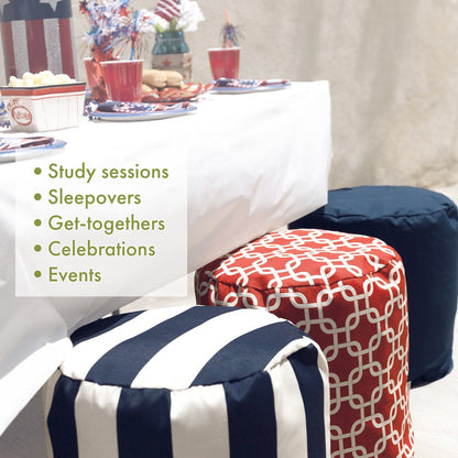 Majestic Home Goods Pouf Athens Citrus