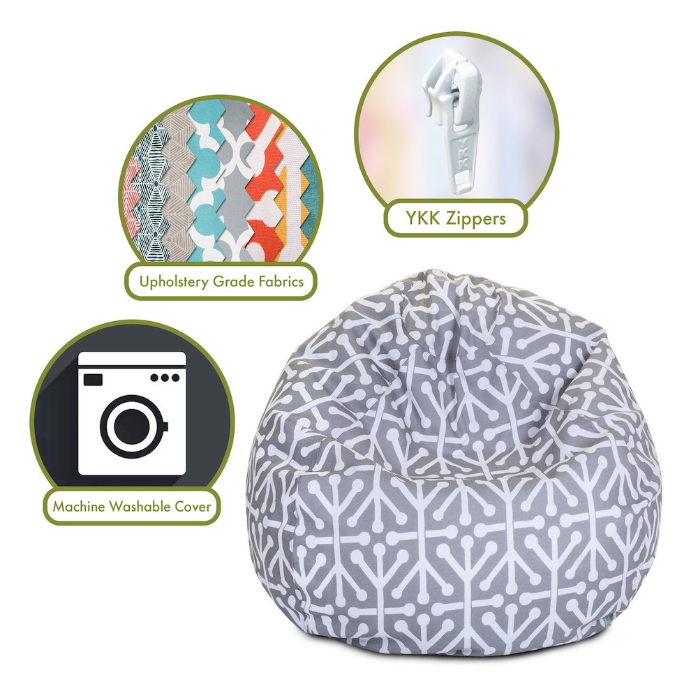 Majestic Home Goods Large Bean Bag Aruba Gray