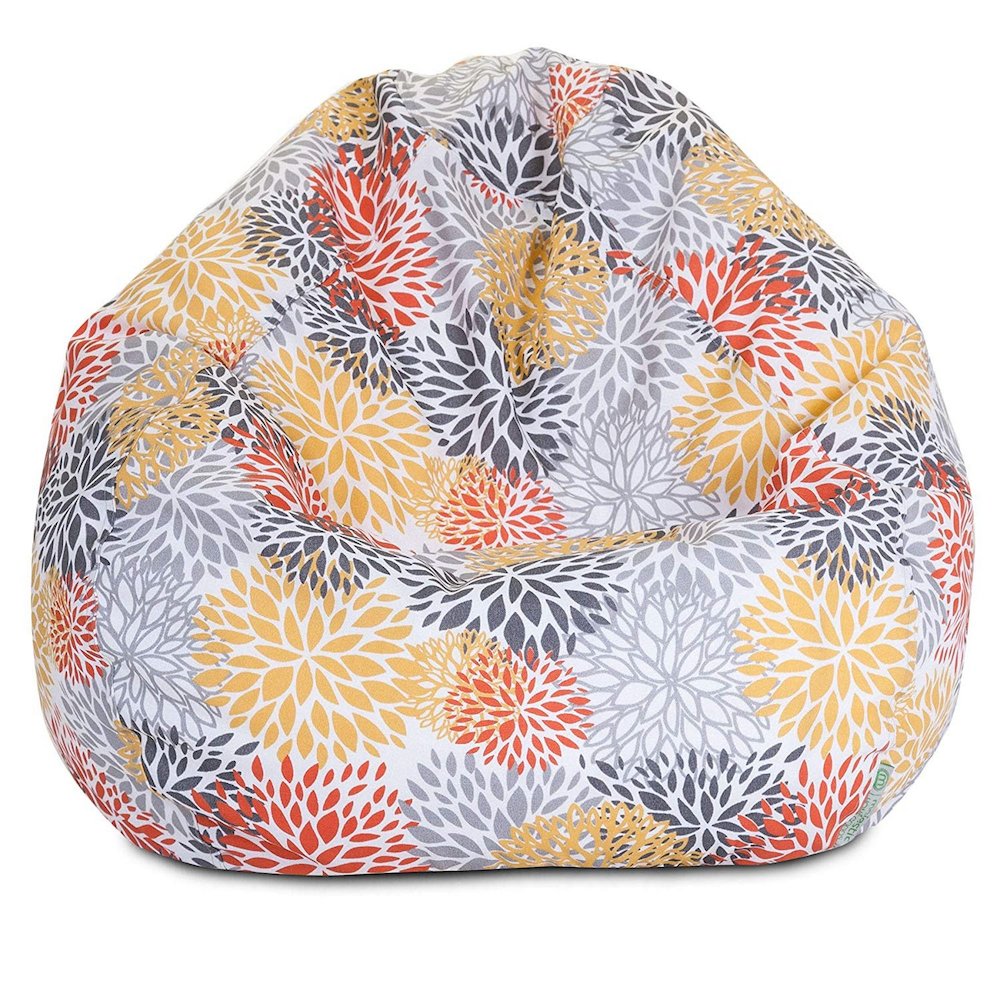 Majestic Home Goods Large Bean Bag Blooms Citrus