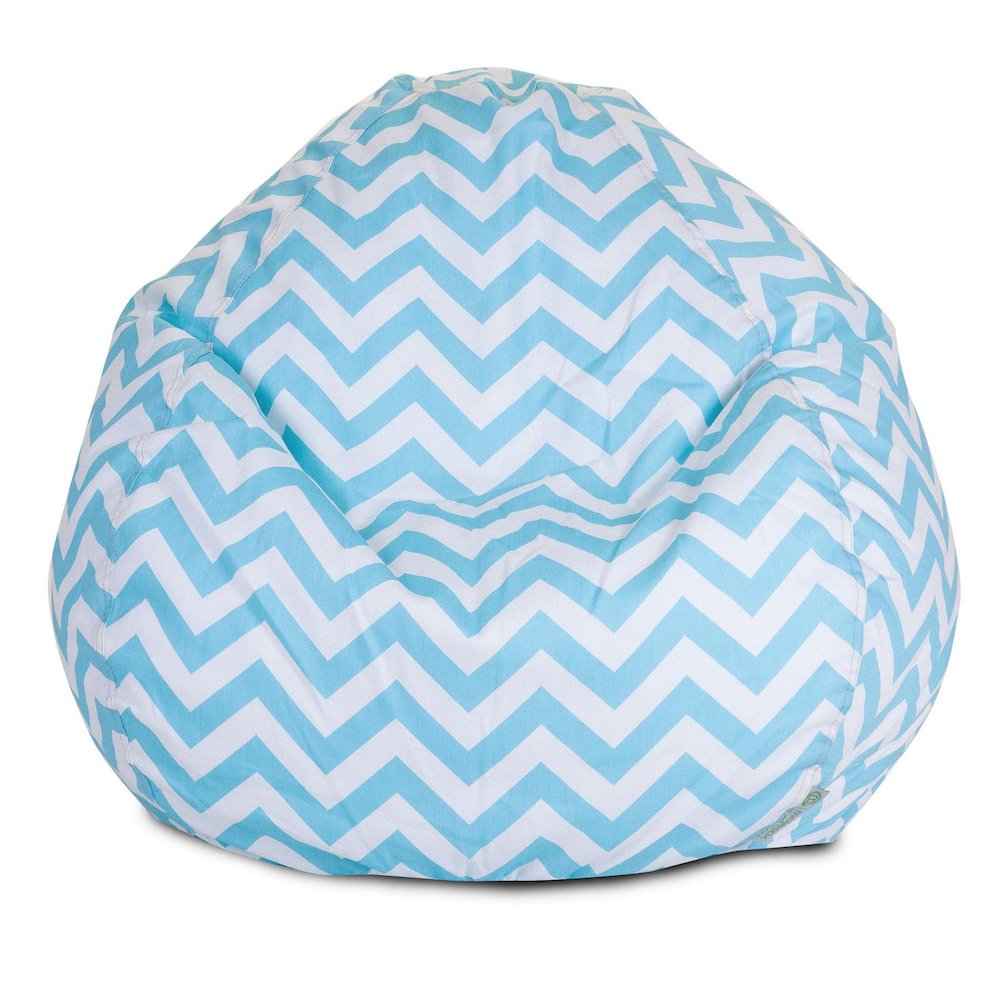 Majestic Home Goods Large Bean Bag Chevron Blue