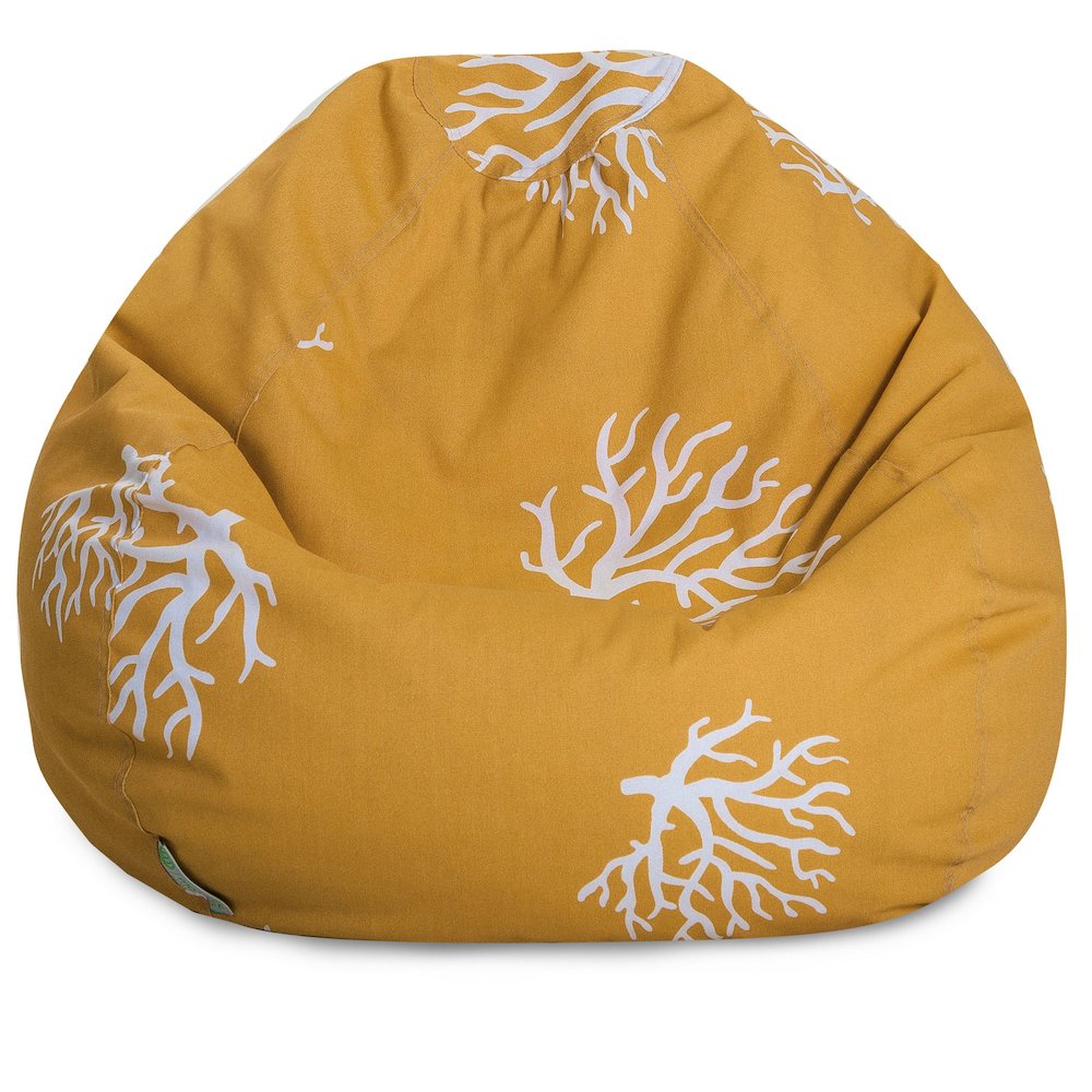 Majestic Home Goods Large Bean Bag Coral Yellow
