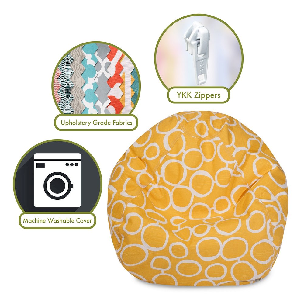 Majestic Home Goods Large Bean Bag Fusion Yellow