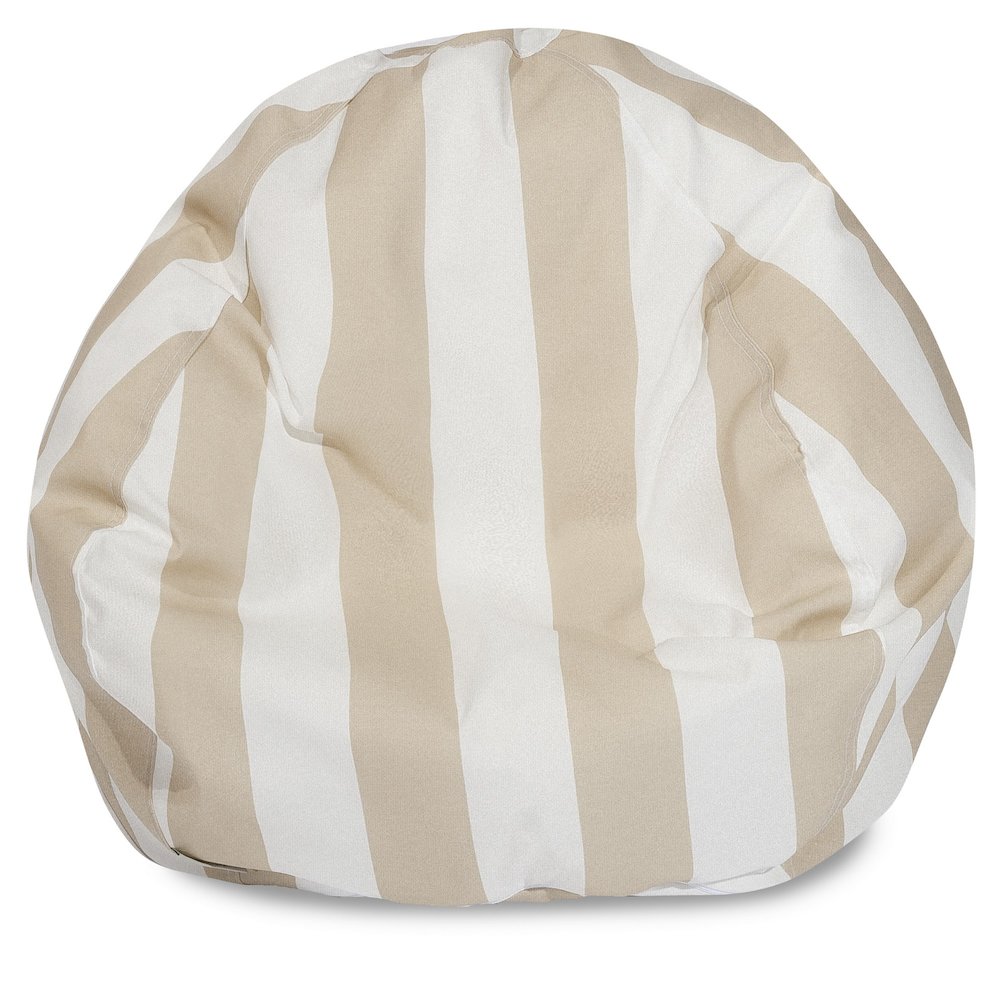 Majestic Home Goods Large Bean Bag Vertical Stripe Sand