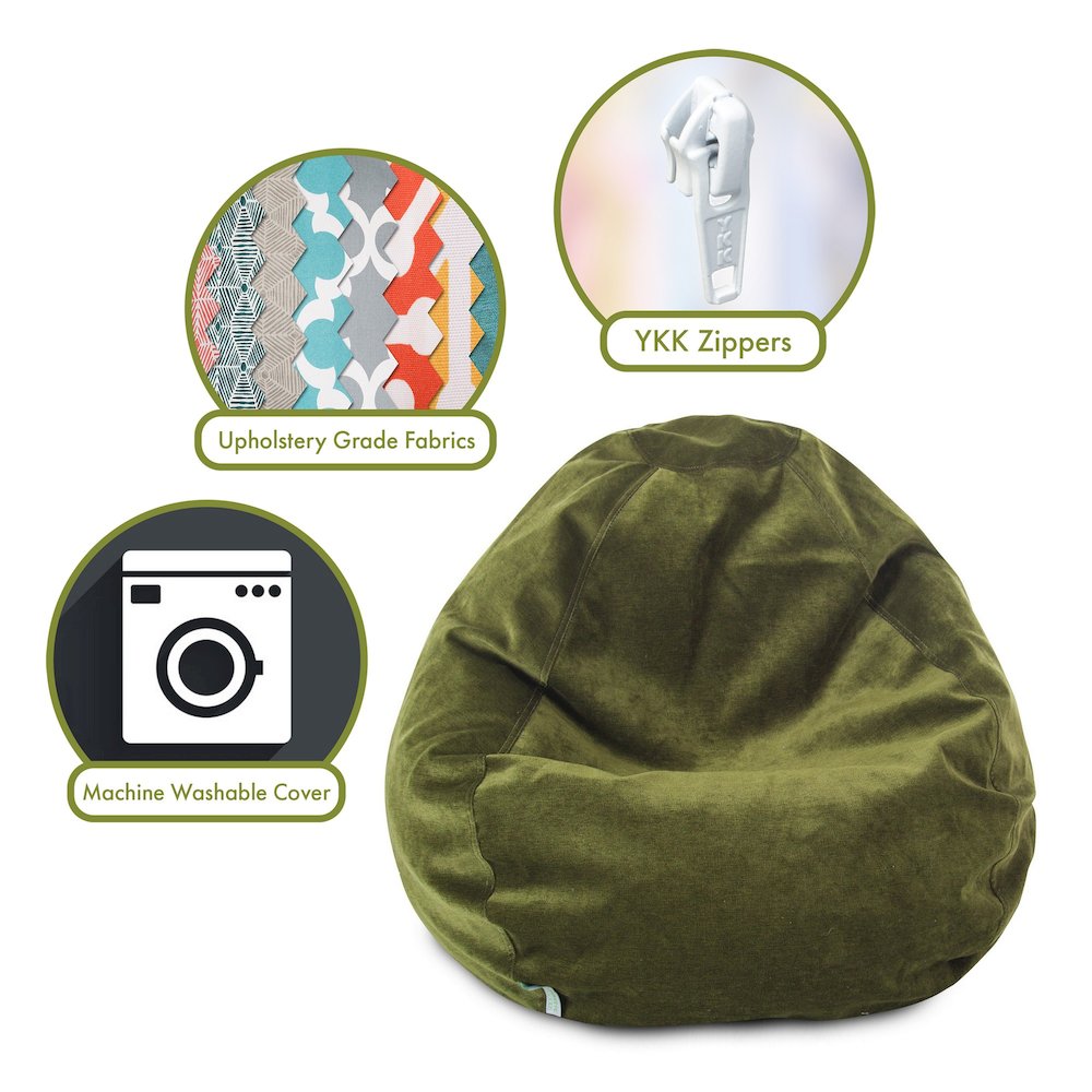 Majestic Home Goods Large Bean Bag Villa Fern