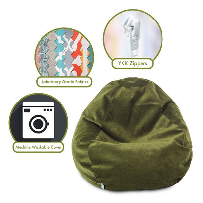 Majestic Home Goods Large Bean Bag Villa Fern