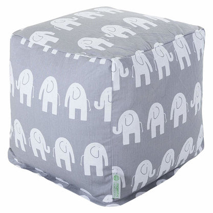 Majestic Home Goods Cube Pouf Ellie Gray