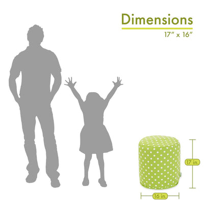 Majestic Home Goods Pouf Polka Dot (Small) Lime