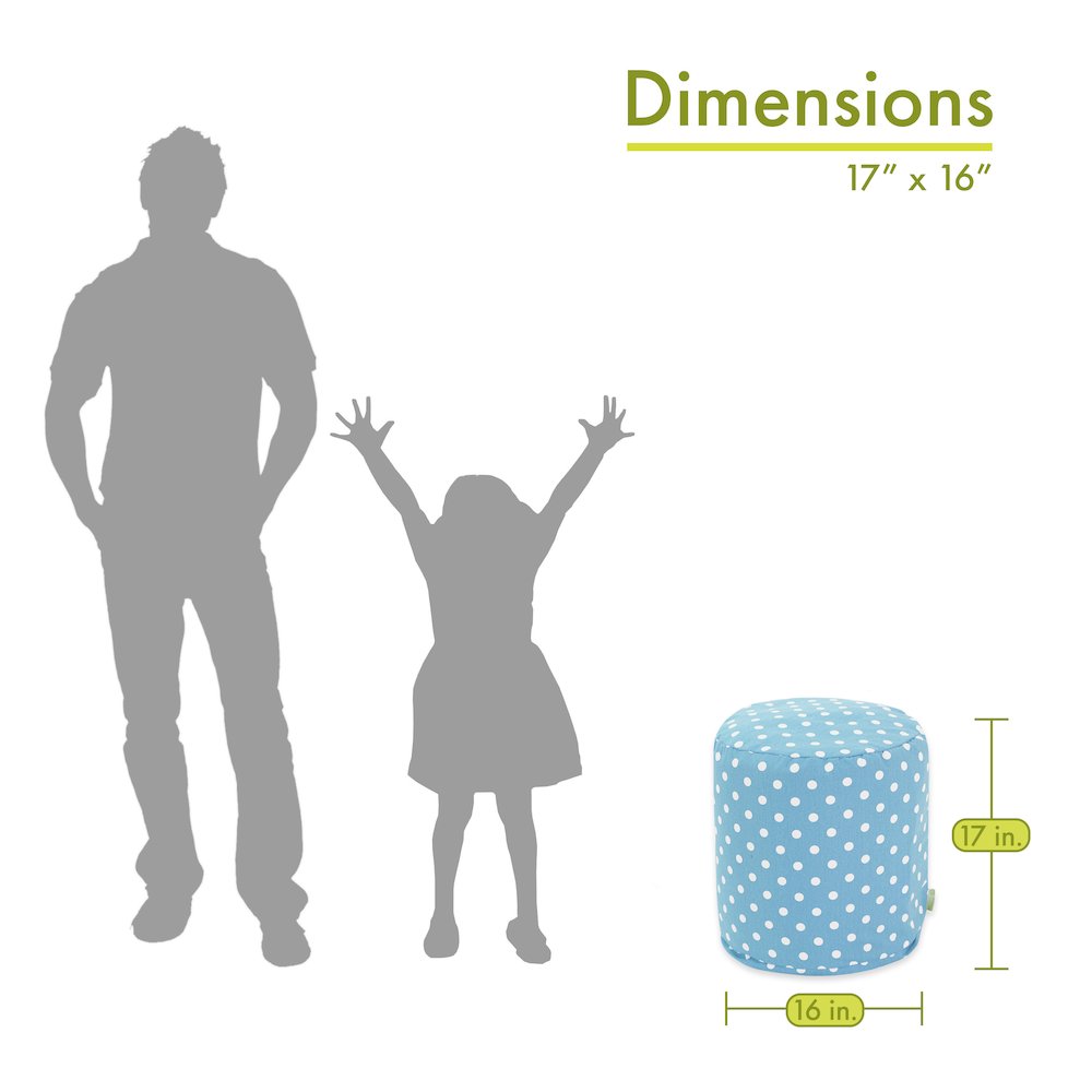 Majestic Home Goods Pouf Polka Dot (Small) Aquamarine