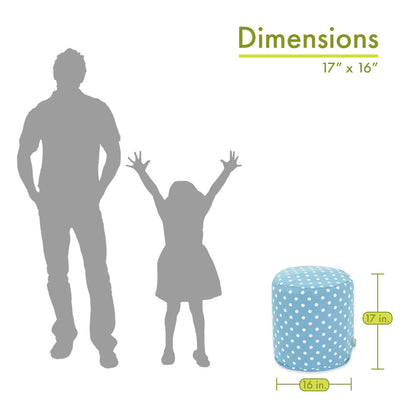 Majestic Home Goods Pouf Polka Dot (Small) Aquamarine