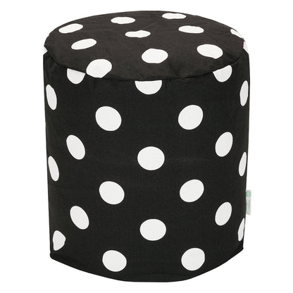 Majestic Home Goods Pouf Polka Dot (Large) Black