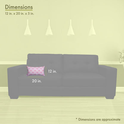 Majestic Home Goods Pillow 12x20 Links Soft Pink