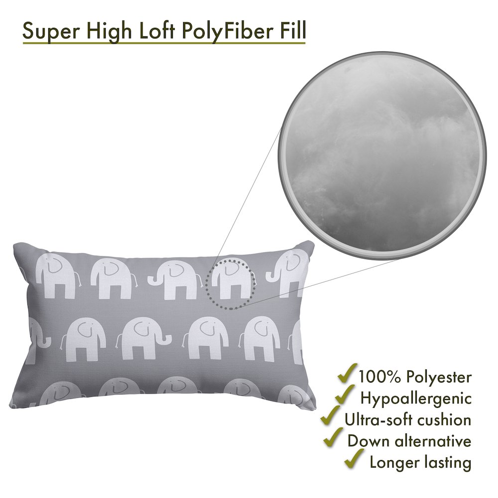 Majestic Home Goods Pillow 12x20 Ellie Gray