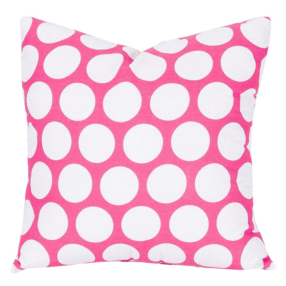 Majestic Home Goods Pillow 20x20 Polka Dot (Large) Hot Pink