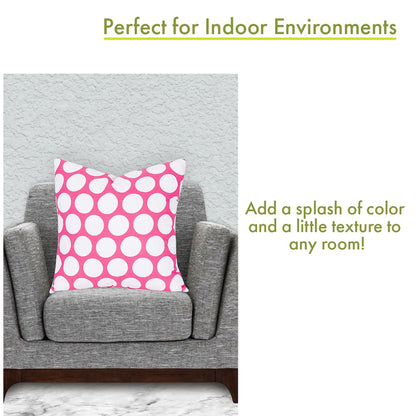 Majestic Home Goods Pillow 20x20 Polka Dot (Large) Hot Pink