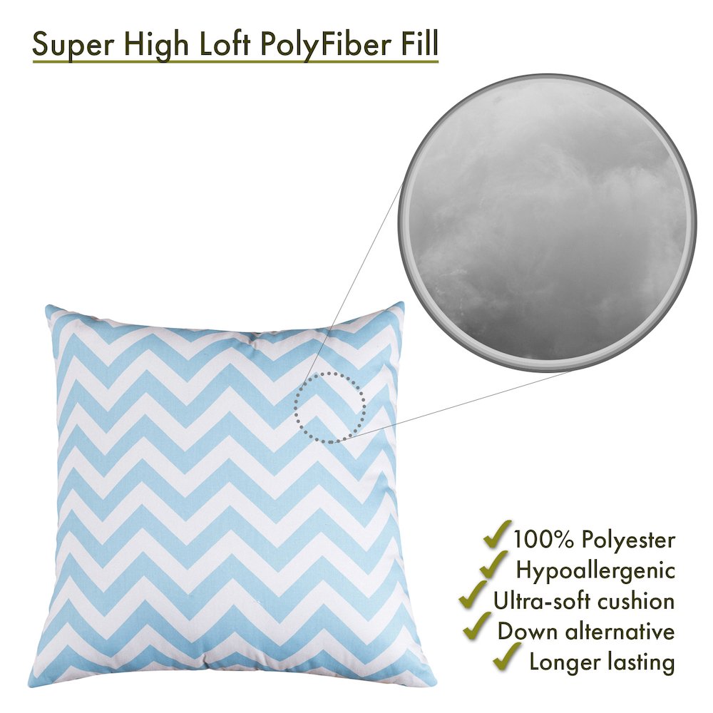 Majestic Home Goods Pillow 20x20 Chevron Blue