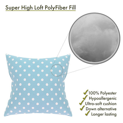 Majestic Home Goods Pillow 24x24 Polka Dot (Small) Aquamarine
