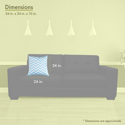 Majestic Home Goods Pillow 24x24 Chevron Blue