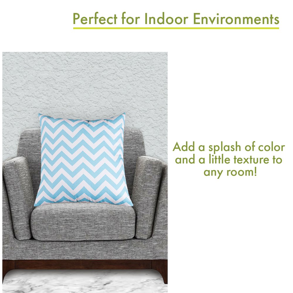 Majestic Home Goods Pillow 24x24 Chevron Blue