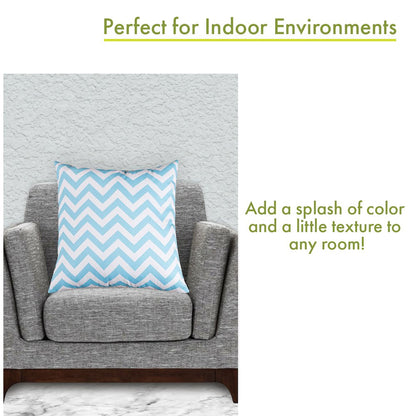Majestic Home Goods Pillow 24x24 Chevron Blue