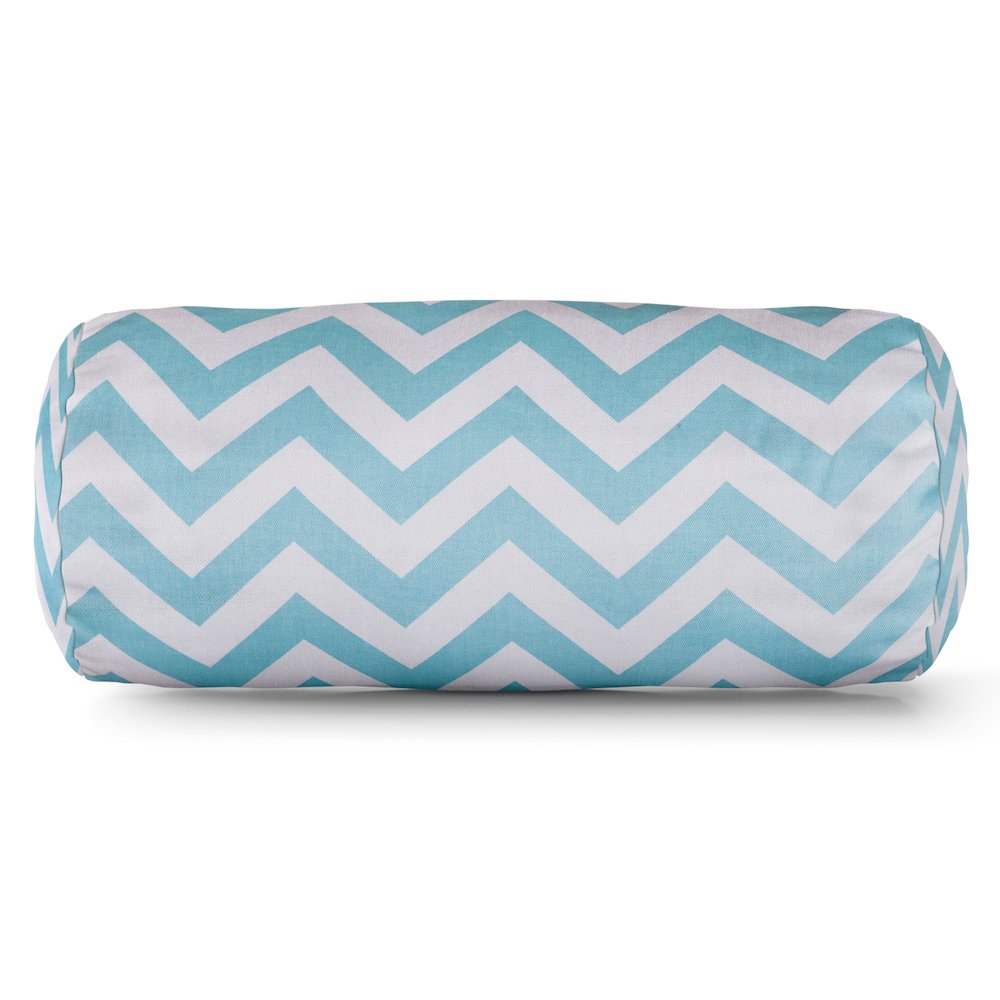 Majestic Home Goods Bolster Pillow Chevron Blue