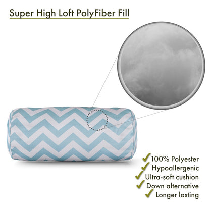 Majestic Home Goods Bolster Pillow Chevron Blue