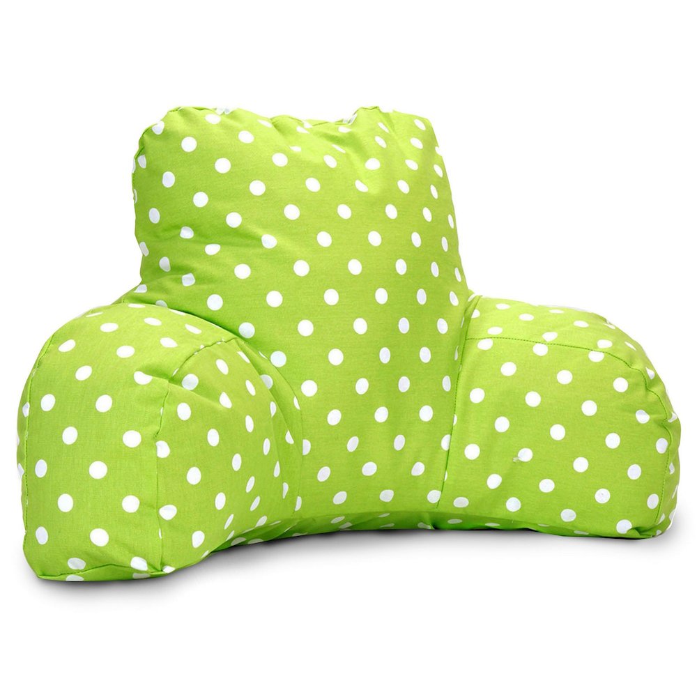 Majestic Home Goods Reading Pillow Polka Dot (Small) Lime