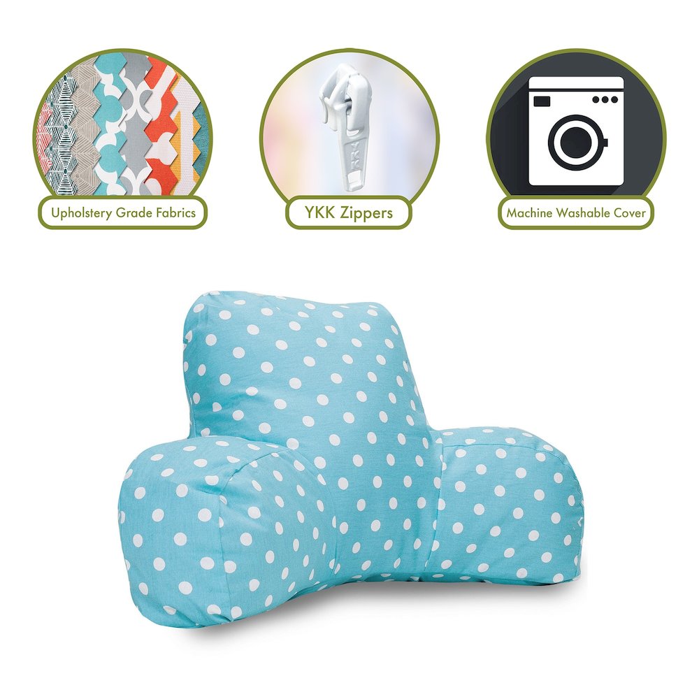 Majestic Home Goods Reading Pillow Polka Dot (Small) Aquamarine