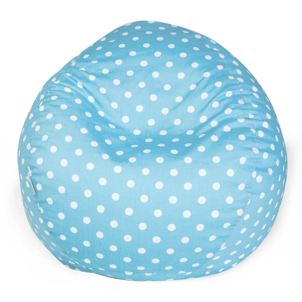Majestic Home Goods Small Bean Bag Polka Dot (Small) Aquamarine