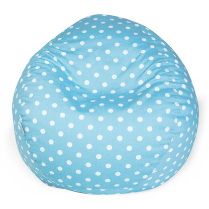 Majestic Home Goods Small Bean Bag Polka Dot (Small) Aquamarine