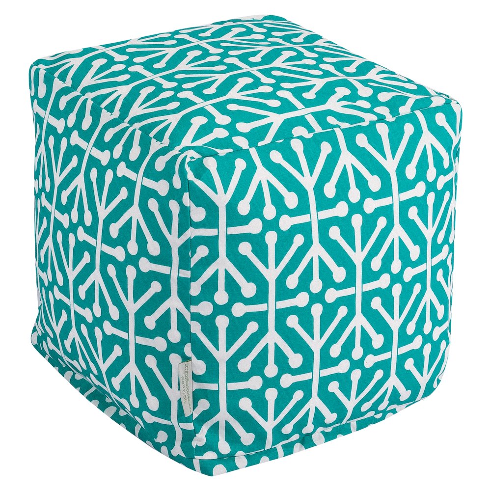 Majestic Home Goods Cube Pouf Aruba Pacific