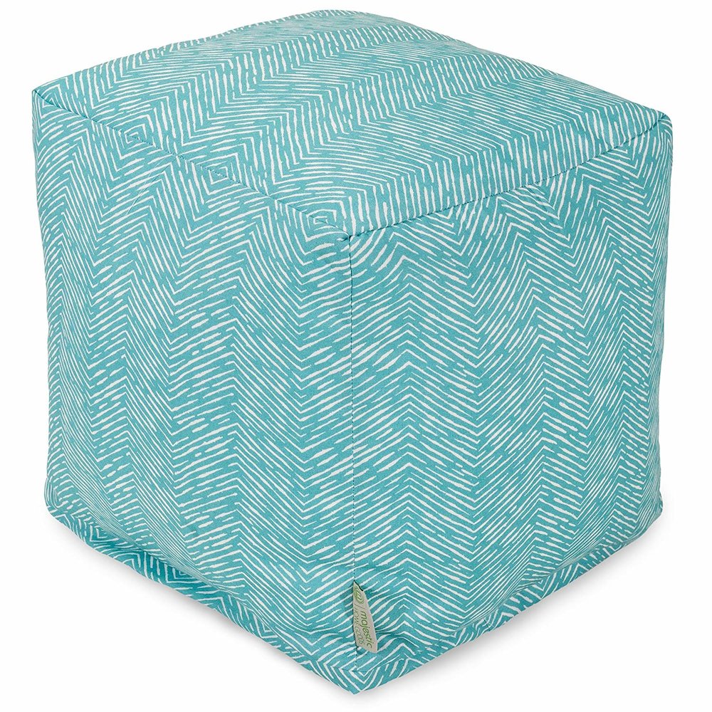 Majestic Home Goods Cube Pouf South West Teal