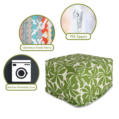 Majestic Home Goods Ottoman Pouf Plantation Sage