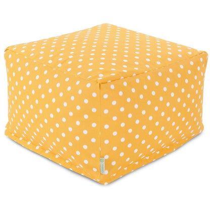 Majestic Home Goods Ottoman Pouf Ikat Dot Citrus