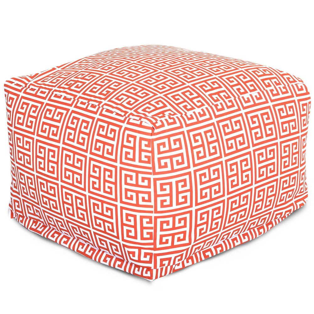 Majestic Home Goods Ottoman Pouf Towers Orange