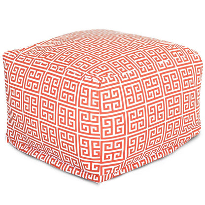 Majestic Home Goods Ottoman Pouf Towers Orange