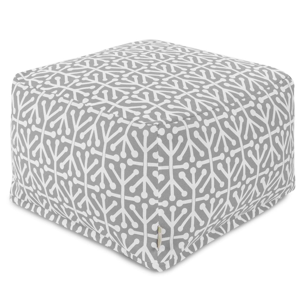 Majestic Home Goods Ottoman Pouf Aruba Gray